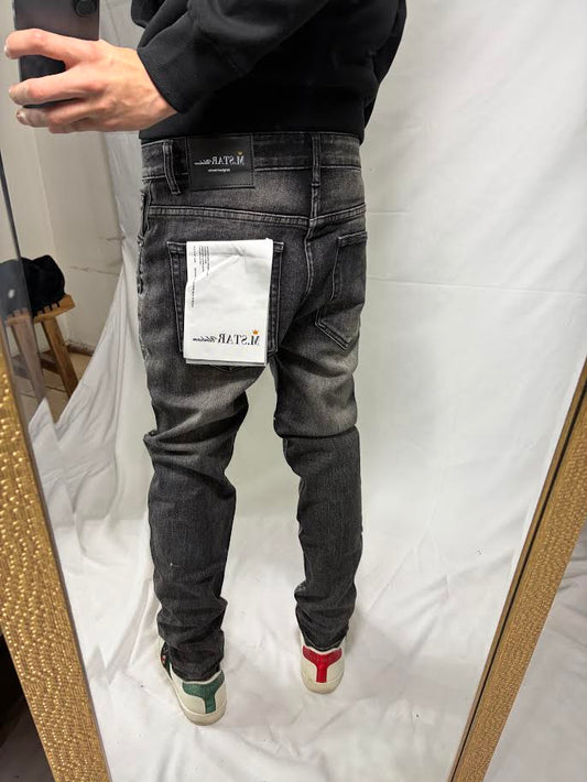 Jeans gris con piedras exclusivas