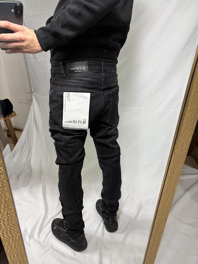 Jeans Negro Exclusivo con Piedras