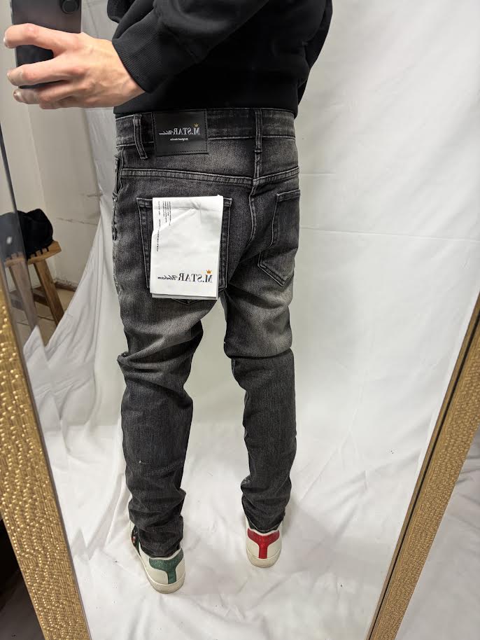 Jeans gris con piedras exclusivas