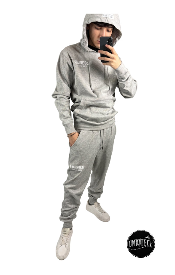 Buzo Exclusivo Gris con Blanco